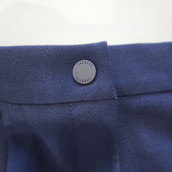 Lacoste Skirt Womens 2 Navy Blue Pleated‎ A-Line Prep School Mini French Style - Picture 5 of 10